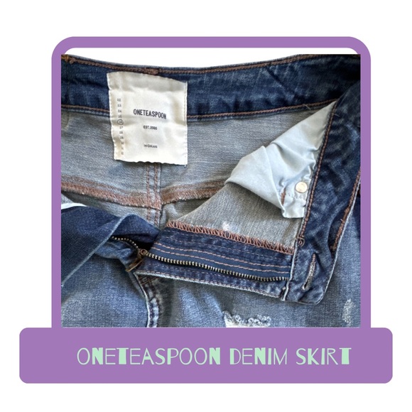 One teaspoon distressed mini skirt - Picture 4 of 4